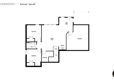 Gunnison by JFE Construction lower level floorplan