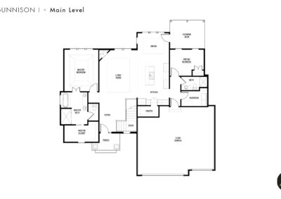 Gunnison by JFE Construction main level floorplan