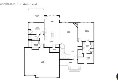 Woodland by JFE Construction main level floorplan