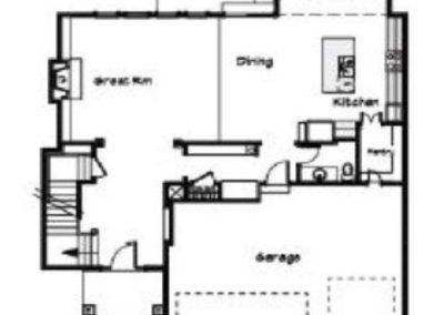 The Woodland by Kevin Higdon Construction main level floorplan