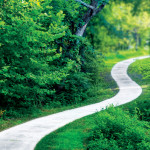 paved walkway and trail