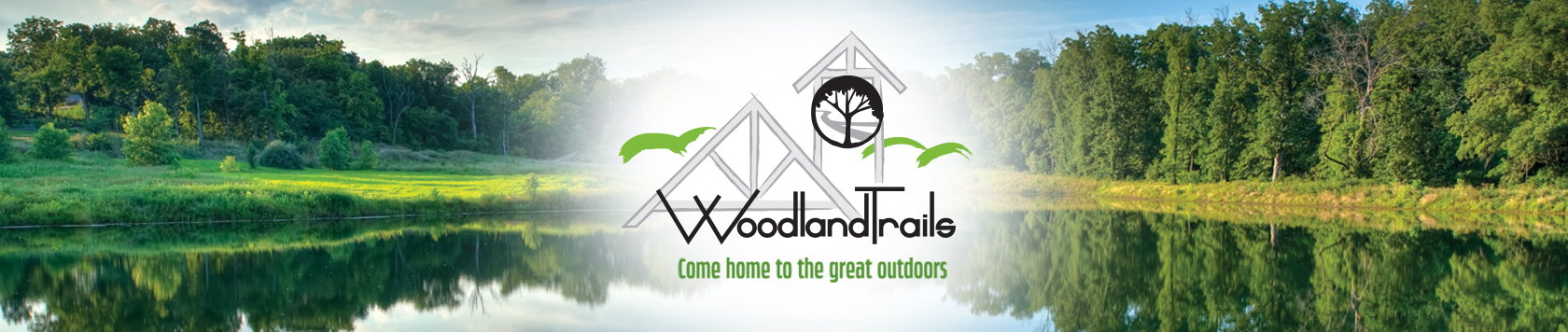 Woodland trails logo banner