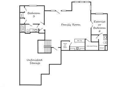 The Nichole II by Brant Ratliff lower level floorplan